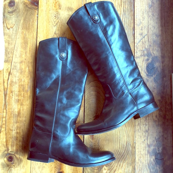 frye black leather riding boots